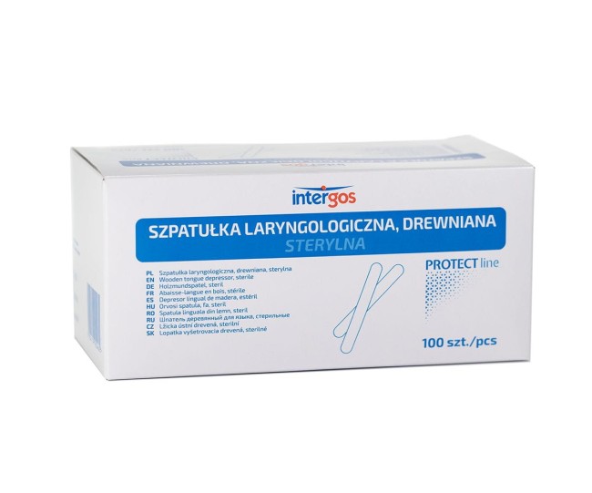 Szpatułki drewniane sterylne medyczne 100 szt. - opakowanie