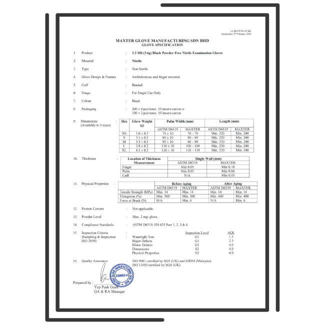 Rękawiczki-nitrylowe-bezpudrowe-MAXTER-1000-szt- czarne-Specyfikacja