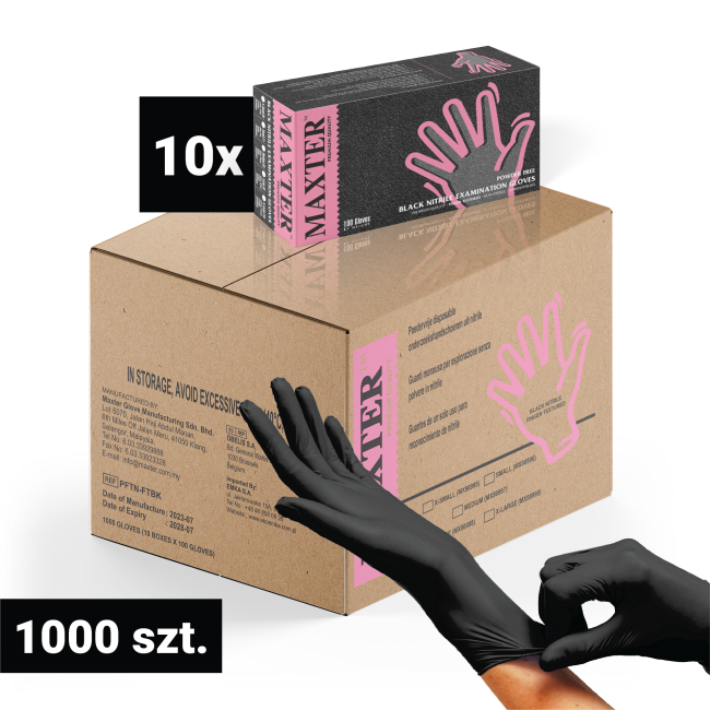 Rękawiczki-nitrylowe-bezpudrowe-MAXTER-1000-szt- czarne-karton