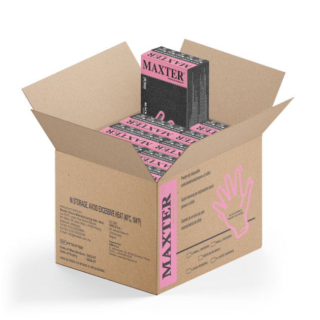 Rękawiczki-nitrylowe-bezpudrowe-MAXTER-1000-szt- czarne-karton