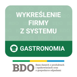 Usługa wykreślenia z rejestru BDO – gastronomia 