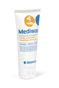 Krem MEDIWAX 75ml emulsja do pielęgnacji zniszczonej skóry raz z woskiem pszczelim tuba Medilab REF: 7320