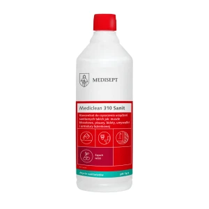 Mediclean Sanit 1L płyn do codziennego mycia wszystkich powierzchni sanitarnych wiśniowy