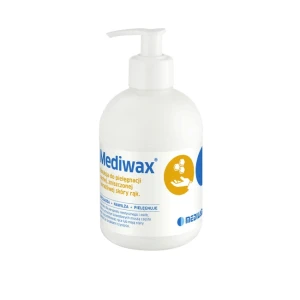 Krem MEDIWAX 330ml emulsja do pielęgnacji zniszczonej skóry rąk z woskiem pszczelim butelka z pompką Medilab REF: 5838 