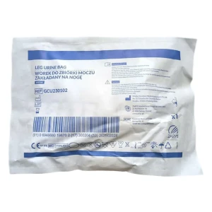 Worek do zbiórki moczu na nogę (elipsa) jałowy z odpływem 1000ml Zarys REF: GCU230102